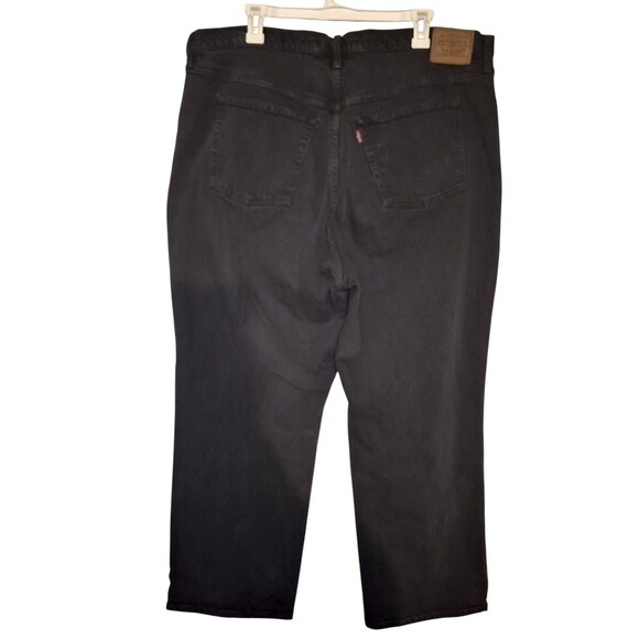 Levi's Premium Ribcage Straight Ankle Jeans Womens 18W Black Button Fly - Picture 7 of 8